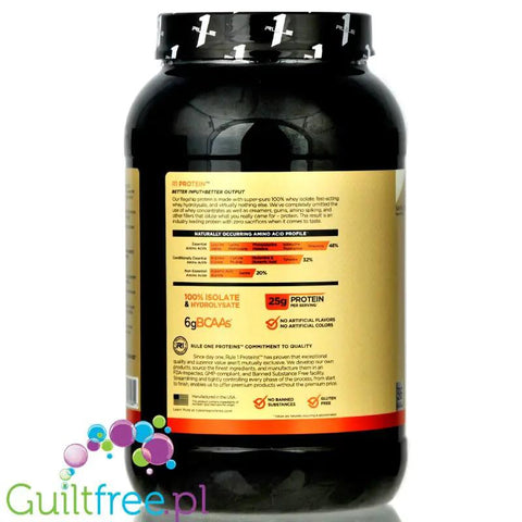 Rule1 R1 Protein Naturally Flavored, Vanila Crème - naturalnie aromatyzowana odżywka białkowa WPI & WPH, 25g białka w 100kcal by Rule1 (Rule One Proteins) (rule1-r1-protein-naturally-flavored-vanila-creme-naturalnie-aromatyzowana-odzywka-bialkowa-wpi-wph-25g-bialka-w-100kcal)