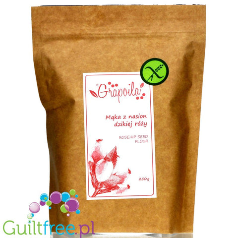Grapoila Rosehip - odtłuszczona mąka z nasion dzikiej róży 48% błonnika by Grapoila (grapoila-bardzo-odtluszczona-maka-z-nasion-dzikiej-rozy)