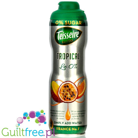 Teisseire 0% Tropical - syrop do rozcieńczania bez cukru z sokiem owoców egzotycznych by Teisseire (teisseire-0-tropical-syrop-do-rozcienczania-bez-cukru)