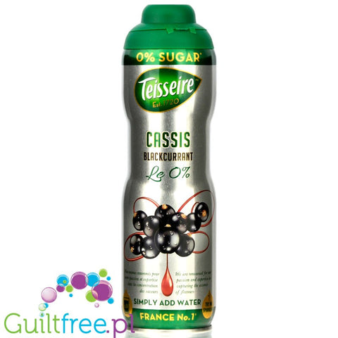 Teisseire 0% Cassis - syrop bez dodatku cukru, Czarna Porzeczka, na 4,8L napoju by Teisseire (teisseire-0-cassis-syrop-bez-dodatku-cukru-czarna-porzeczka-na-48l-napoju)