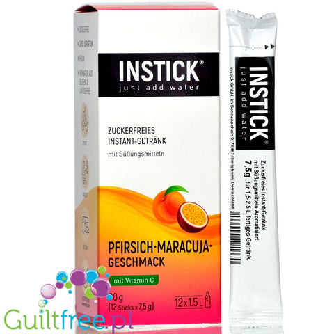 InStick Peach & Passionfruit - rozpuszczalna saszetka smakowa do napoi bez cukru, Brzoskwinia & Marakuja by INSTICK (instick-peach-passionfruit-rozpuszczalna-saszetka-smakowa-do-napoi-bez-cukru-brzoskwinia-marakuja)