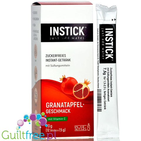 InStick Pomegranate - rozpuszczalna saszetka smakowa do napoi bez cukru, Granat by INSTICK (instick-pomegranate-rozpuszczalna-saszetka-smakowa-do-napoi-bez-cukru-granat)