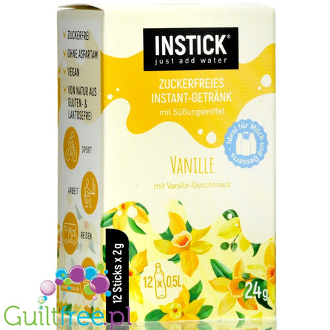 InStick Vanilla - rozpuszczalna saszetka smakowa do deserów inapoi bez cukru, 12 saszetek na 0,5L, Wanilia by INSTICK (instick-vanilla-rozpuszczalna-saszetka-smakowa-do-deserow-inapoi-bez-cukru-12-saszetek-na-05l-wanilia)
