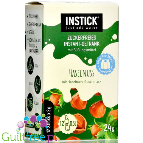 InStick Hazelnut - rozpuszczalna saszetka smakowa do deserów inapoi bez cukru, 12 saszetek na 0,5L, Orzech Laskowy by INSTICK (instick-hazelnut-rozpuszczalna-saszetka-smakowa-do-deserow-inapoi-bez-cukru-12-saszetek-na-05l-orzech-laskowy)