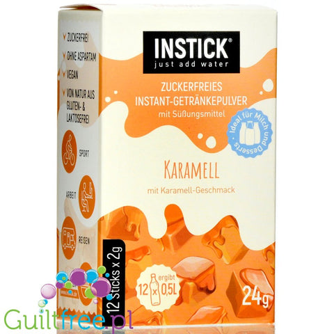 InStick Caramel - rozpuszczalna saszetka smakowa do deserów inapoi bez cukru, 12 saszetek na 0,5L, Karmel by INSTICK (instick-caramel-rozpuszczalna-saszetka-smakowa-do-deserow-inapoi-bez-cukru-12-saszetek-na-05l-karmel)