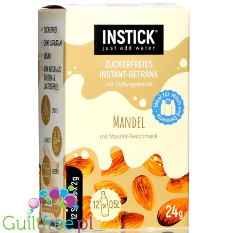 InStick Almond - rozpuszczalna saszetka smakowa do deserów inapoi bez cukru, 12 saszetek na 0,5L, Migdał by INSTICK (instick-almond-rozpuszczalna-saszetka-smakowa-do-deserow-inapoi-bez-cukru-12-saszetek-na-05l-migdal)
