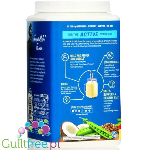 Sunwarrior Protein Warrior Blend, Natural 0,75kg - wegańska organiczna odżywka białkowa z goji i MCT by Sunwarrior (sunwarrior-protein-warrior-blend-natural-075kg-weganska-orgaiczna-odzywka-bialkowa-z-goji-i-mct)