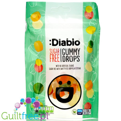 Diablo Stevia Gummy Drops - żelki bez cukru w owocowych smakach by Diablo (diablo-stevia-gummy-drops-zelki-bez-cukru-w-owocowych-smakach)