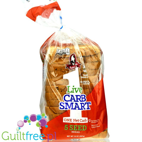 Aunt Millie's Live Carb Smart 5 Seed Bread - błonnikowy keto chleb 40kcal w kromce by Aunt Millie's (aunt-millie-s-live-carb-smart-5-seed-bread-blonnikowy-keto-chleb-40kcal-w-kromce)