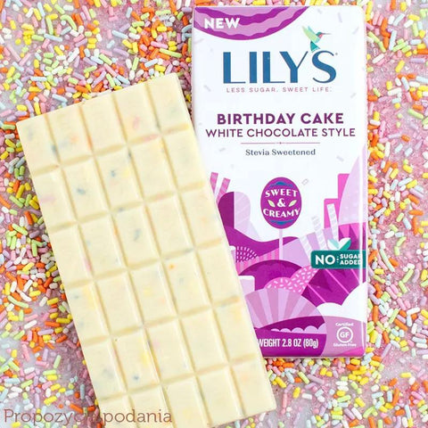 Lily's Sweets White Chocolate Birthday Cake - keto biała czekolada bez cukru ze stewią by Lily's Sweets (lily-s-sweets-white-chocolate-birthday-cake-keto-biala-czekolada-bez-cukru-ze-stewia)