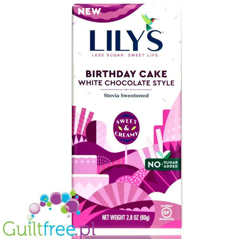 Lily's Sweets White Chocolate Birthday Cake - keto biała czekolada bez cukru ze stewią by Lily's Sweets (lily-s-sweets-white-chocolate-birthday-cake-keto-biala-czekolada-bez-cukru-ze-stewia)