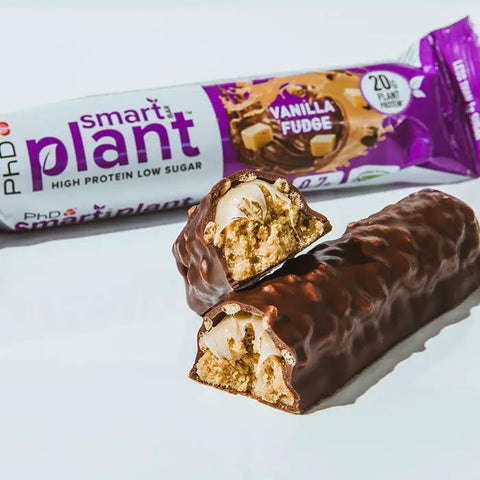 Phd Smart Plant Vanilla Fudge - wegański baton proteinowy bez cukru, Mleczna Czekolada, Karmel & Krówka by PhD (phd-smart-plant-vanilla-fudge-weganski-baton-proteinowy-bez-cukru)