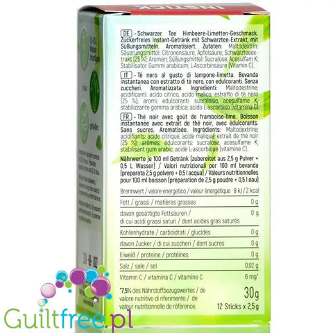 InStick Black Tea Raspberry & Lime - rozpuszczalna saszetka smakowa do napoi bez cukru, Herbata & Malina, 12 saszetek na 0,5L by INSTICK (instick-black-tea-raspberry-lime-rozpuszczalna-saszetka-smakowa-do-napoi-bez-cukru-herbata-malina-12-saszetek-na-0-5l)