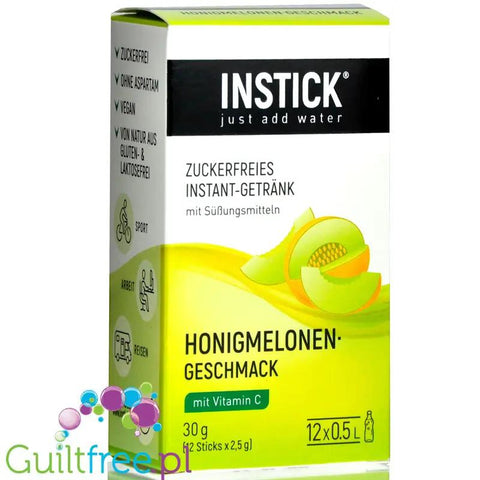 InStick Honeydew Melon - rozpuszczalna saszetka smakowa do napoi bez cukru, Melon Miodowy, 12 saszetek na 0,5L by INSTICK (instick-honeydew-melon-rozpuszczalna-saszetka-smakowa-do-napoi-bez-cukru-melon-miodowy-12-saszetek-na-0-5l)