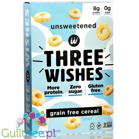 Three Wishes Grain Free Cereal, Unsweetened - keto niesłodzone płatki śniadaniowe bez glutenu by Three Wishes Cereal (three-wishes-grain-free-cereal-unsweetened-keto-nieslodzone-platki-sniadaniowe-bez-glutenu)