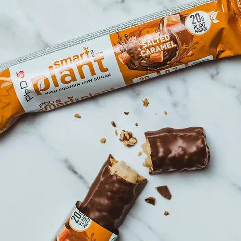 Phd Smart Plant Salted Caramel - wegański baton proteinowy bez cukru, Solony Karmel & Orzechy Ziemne by PhD (phd-smart-plant-salted-caramel-weganski-baton-proteinowy-bez-cukru)