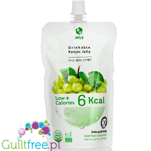 Jelly.B Konjac Jelly, Grape - dietetyczna galaretka do picia bez cukru, Winogrono by Jelly.B Konjac Jelly (jellyb-konjac-jelly-grape-koreanska-galaretka-do-picia-6kcal-winogronno)