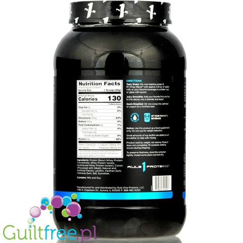 Rule1 R1 Whey Blend Frozen Banana - odżywka białkowa z WPI, WPH i WPC, 878 g by Rule1 (Rule One Proteins) (rule1-r1-whey-blend-frozen-banana-odzywka-bialkowa-z-wpi-wph-i-wpc-878-g)