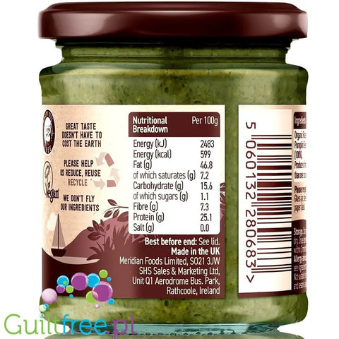 Meridian Organic Pumpkin Seed Butter - organiczna miazga z pestek dyni 100% by Meridian (meridian-organic-pumpkin-seed-butter-organiczna-miazga-z-pestek-dyni-100)
