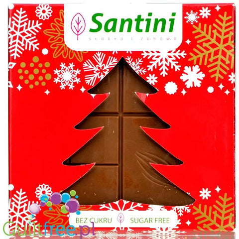 Santini Christmas Mleczna, ręcznie robiona mleczna świąteczna czekolada bez cukru by Santini (santini-christmas-mleczna-recznie-robiona-mleczna-swiateczna-czekolada-bez-cukru)