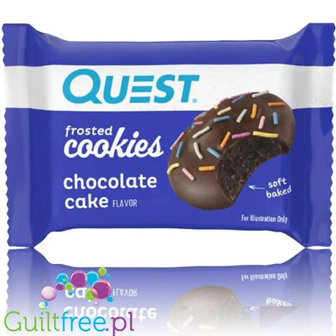 Quest Frosted Cookies, Chocolate Cake - miękkie keto ciastka w polewie, BOX 8 SZT by Quest Nutrition (quest-nutrition-frosted-cookies-chocolate-cake-8-pack)