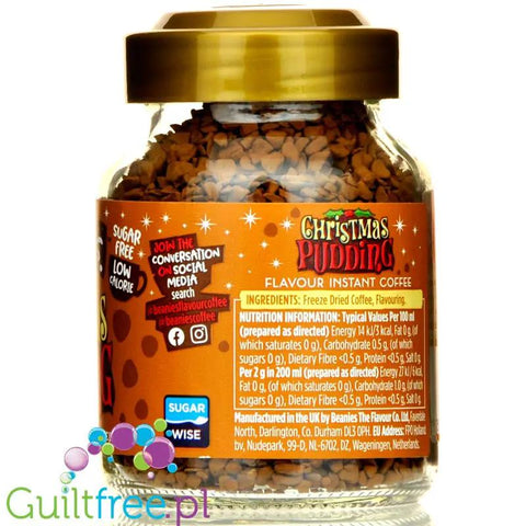 Beanies Christmas Pudding - liofilizowana, aromatyzowana kawa instant 2kcal by Beanies Flavour Coffee (beanies-christmas-pudding-liofilizowana-aromatyzowana-kawa-instant-2kcal)