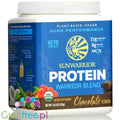 Sunwarrior Protein Warrior Blend, Chocolate 0,375kg - wegańska organiczna odżywka białkowa z goji i MCT by Sunwarrior (sunwarrior-protein-warrior-blend-chocolate-0375kg-weganska-organiczna-odzywka-bialkowa-z-goji-i-mct)