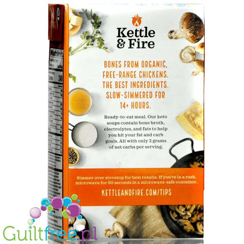 Kettle & Fire, Keto Mushroom Bisque Chicken Bone Broth - krem pieczarkowy na organicznym bulionie z kurczaka by Kettle & Fire (kettle-fire-keto-mushroom-bisque-chicken-bone-broth-krem-pieczarkowy-na-organicznym-bulionie-z-kurczaka)