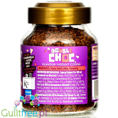 Beanies Double Chocolate - liofilizowana, smakowa kawa instant 2kcal by Beanies Flavour Coffee (beanies-double-chocolate-liofilizowana-aromatyzowana-kawa-instant-2kcal)