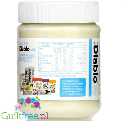 Diablo White Spread - krem bez dodatku cukru o smaku białej czekolady by Diablo (diablo-white-spread-krem-bez-dodatku-cukru-o-smaku-bialej-czekolady)