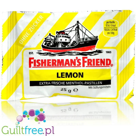 Fisherman's Friends Lemon - cytrynowo-mentolowe pastylki bez cukru by Fisherman's Friend (fisherman-s-friends-lemon-cytrynowo-mentolowe-pastylki-bez-cukru)