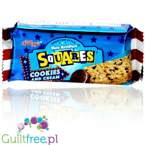 Kellogg's Rice Krispies Squares Cookies & Cream - lekki batonik Biała Czekolada & Ciasteczka 151kcal by Kellogg's (kellogg-s-rice-krispies-squares-cookies-cream-lekki-batonik-biala-czekolada-ciasteczka-151kcal)