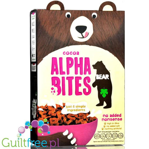 Bear Multigrain Alpha Bites Cocoa - wieloziarniste kakaowe płatki śniadaniowe bez dodatku cukru by Bear (bear-multigrain-alpha-bites-cocoa-wieloziarniste-platki-sniadaniowe-bez-dodatku-cukru)