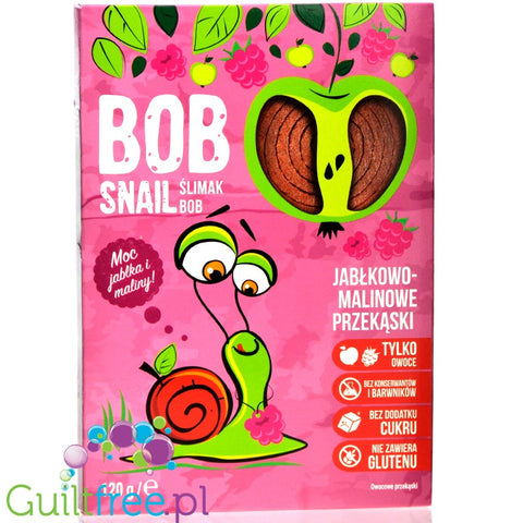 Bob Snail Przekąska jabłkowo-malinowa z owoców bez dodatku cukru Bob Snail, 60g by Bob Snail (bob-snail-przekaska-jablkowo-malinowa-z-owocow-bez-dodatku-cukru-bob-snail-60g)