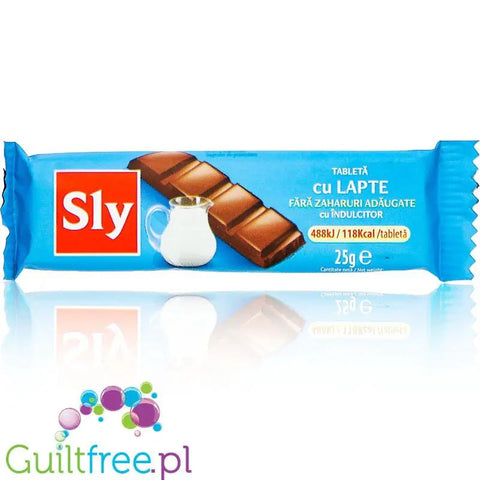 Sly Nutritia Milk Chocolate 118kcal - mleczna czekoladka bez dodatku cukru by Sly Nutritia (sly-nutritia-milk-chocolate-118kcal-mleczna-czekoladka-bez-dodatku-cukru)