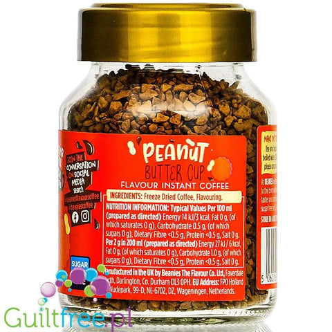 Beanies Peanut Buttercup - liofilizowana, aromatyzowana kawa instant 2kcal by Beanies Flavour Coffee (beanies-peanut-buttercup-liofilizowana-aromatyzowana-kawa-instant-2kcal)