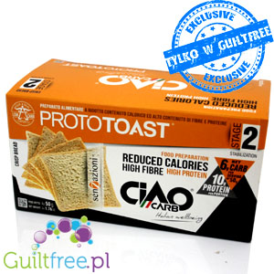 Ciao Carb, Tosty niskowęglowodanowe 20kcal/kromka, 56% błonnika by Ciao Carb (ciaocarb-totosty-niskoweglowodanowe-20kcalkromka-56-blonnika)