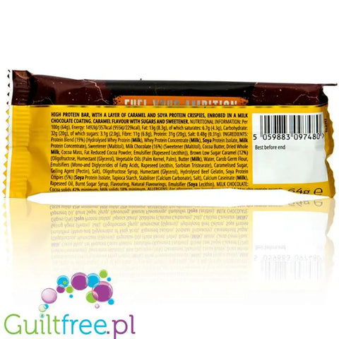 MyProtein Impact Bar Caramel Nut - baton białkowy Orzechy, Karmel & Mleczna Czekolada, 20g białka & 230kcal by My Protein (myprotein-impact-bar-caramel-nut)