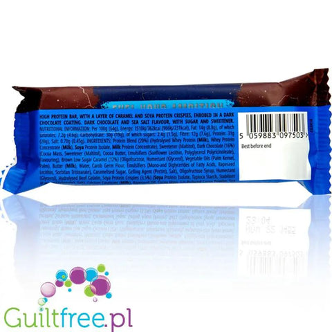 MyProtein Impact Bar Dark Chocolate Sea Salt - baton białkowy Ciemna Czekolada & Sól, 20g białka & 230kcal by My Protein (myprotein-impact-bar-dark-chocolate-sea-salt)
