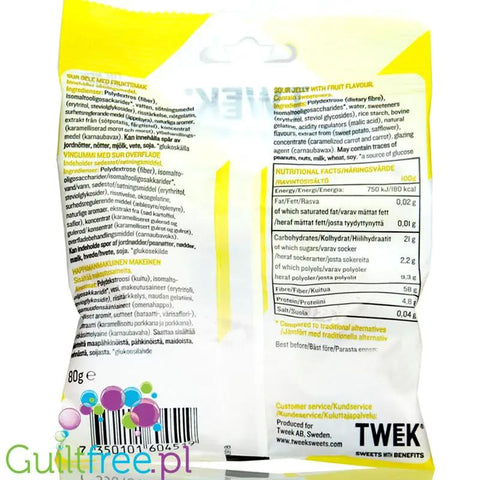 TWEEK Sour Supreme - błonnikowe kwaśne żelki bez dodatku cukru 45% mniej kalorii by Tweek - Sweets with Benefits (sweets-with-benefits-sour-supreme-blonnikowe-kwasne-zelki-bez-dodatku-cukru-45-mniej-kalorii)