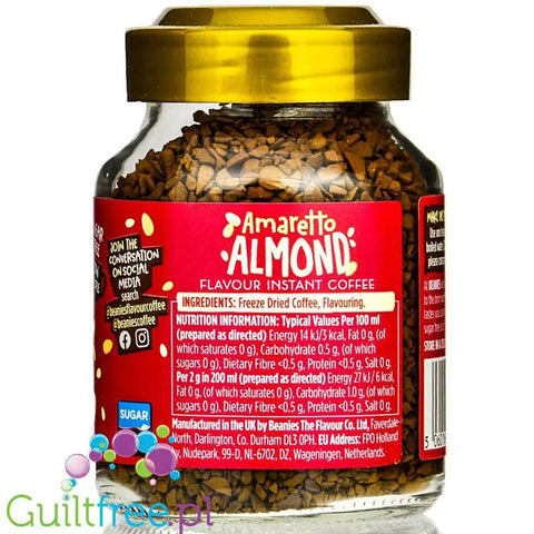 Beanies Amaretto Almond - liofilizowana, aromatyzowana kawa instant 2kcal by Beanies Flavour Coffee (beanies-amaretto-almond-liofilizowana-aromatyzowana-kawa-instant-2kcal)