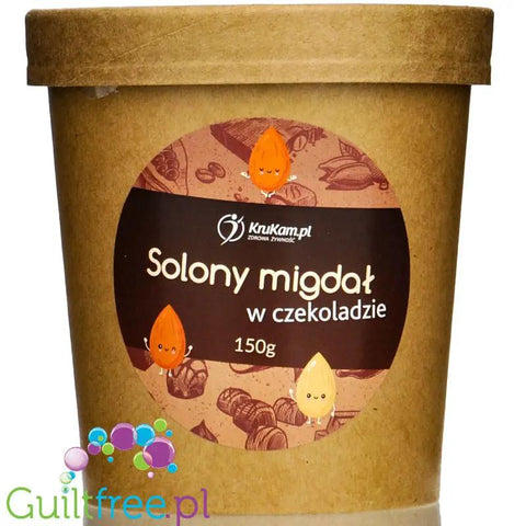 Krukam solony migdał w czekoladzie 60% bez dodatku cukru słodzonej erytrolem by KruKam (krukam-solony-migdal-w-czekoladzie-bez-dodatku-cukru-150g)