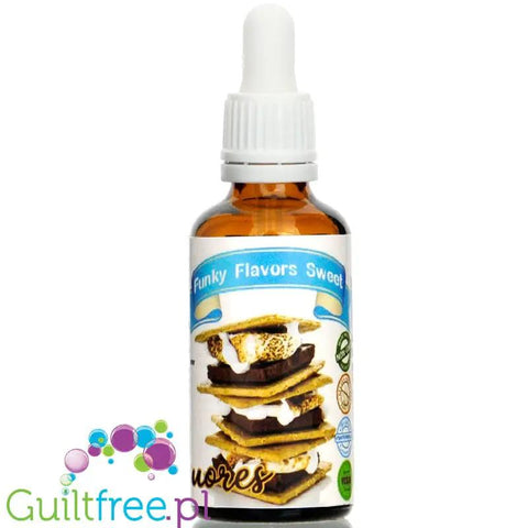 Funky Flavors Sweet S'mores - słodzony aromat bez cukru i tłuszczu, aromat Marshmallow, Czekolady & Krakersów by Funky Flavors (funky-flavors-sweet-s-mores-slodzony-aromat-bez-cukru-i-tluszczu)