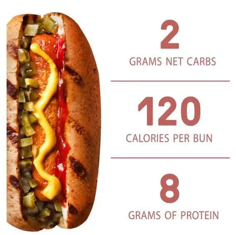 Carbonaut Original Hot Dog Buns - Keto bułki do hot dogów , 6szt, 2g węglowodanów by Carbonaut (carbonaut-original-hot-dog-buns-keto-bulki-do-hot-dogow-6szt-2g-weglowodanow)