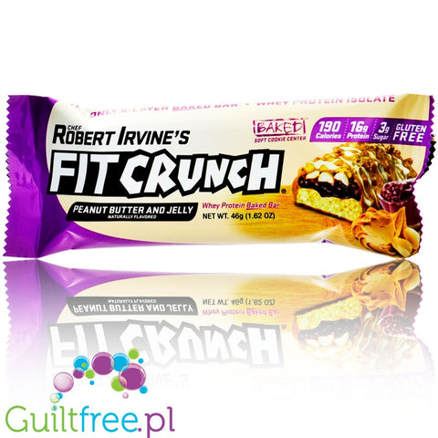 Fit Crunch Peanut Butter & Jelly - wypiekany baton proteinowy z WPI, 6 warstw by Fit Crunch (Robert Irvine) (fit-crunch-peanut-butter-jelly-wypiekany-baton-proteinowy-z-wpi-6-warstw)