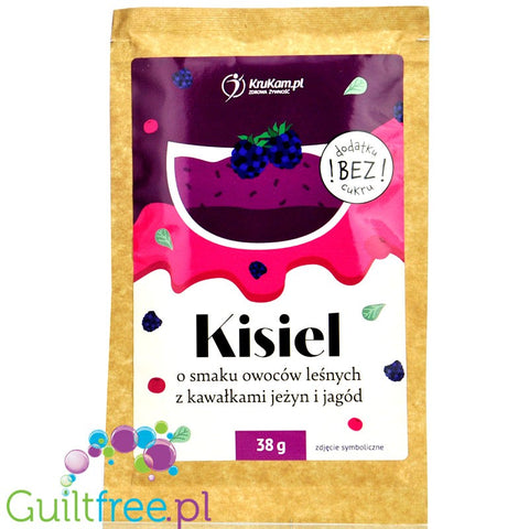 Krukam Kisiel Owoce Leśne - kisiel o smaku owoców leśnych z kawałkami jeżyn i jagód, bez dodatku cukru by KruKam (krukam-kisiel-owoce-lesne-kisiel-o-smaku-owocow-lesnych-z-kawalkami-jezyn-i-jagod-bez-dodatku-cukru)