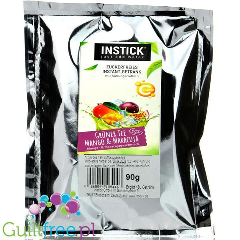 InStick Green Tea Mango & Passionfruit XXL - koncentrat napoju w proszku bez cukru na 18L, Zielona herbata & Mango by INSTICK (instick-green-tea-mango-passionfruit-xxl-koncentrat-napoju-w-proszku-bez-cukru-na-18l-zielona-herbata-mango)
