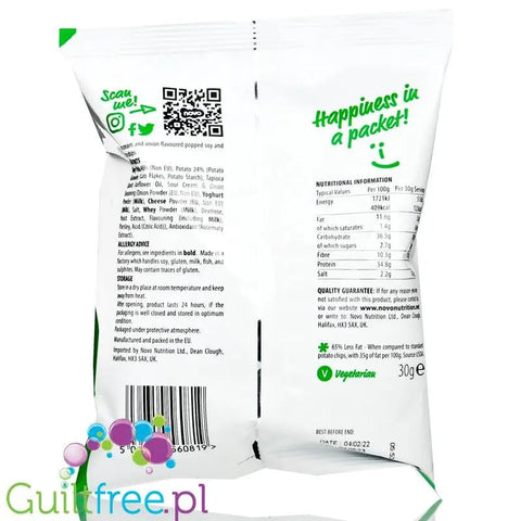Novo Foods Protein Chips Sour Cream & Onion - Chipsy Proteinowe Śmietanka & Cebulka by Novo Easy Protein (Protein Bites) (novo-foods-chipsy-proteinowe-sour-cream-onion)