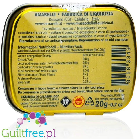 Amarelli Liquirizia di Calabria Barone - kalabryjskie drażetki lukrecjowe 100% bez dodatku cukru by Amarelli (amarelli-liquirizia-di-calabria-barone-kalabryjskie-drazetki-lukrecjowe-100-bez-dodatku-cukru)
