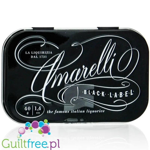 Amarelli Black Label - bezglutenowa włoska lukrecja 100%, bez cukru by Amarelli (amarelli-black-label-bezglutenowa-wloska-lukrecja-100-bez-cukru)